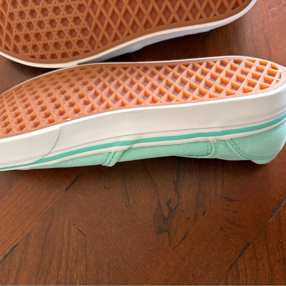 Mint Green Slip On VANS Women's Sneakers size 8 - Picture 7 of 16